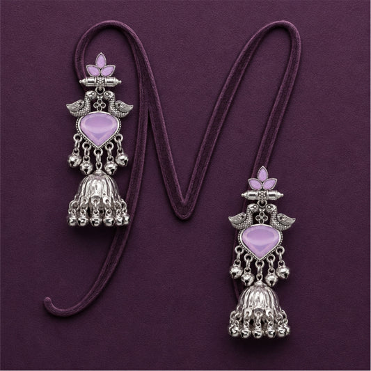 Amoura Lovebird Oxidised Jhumkas