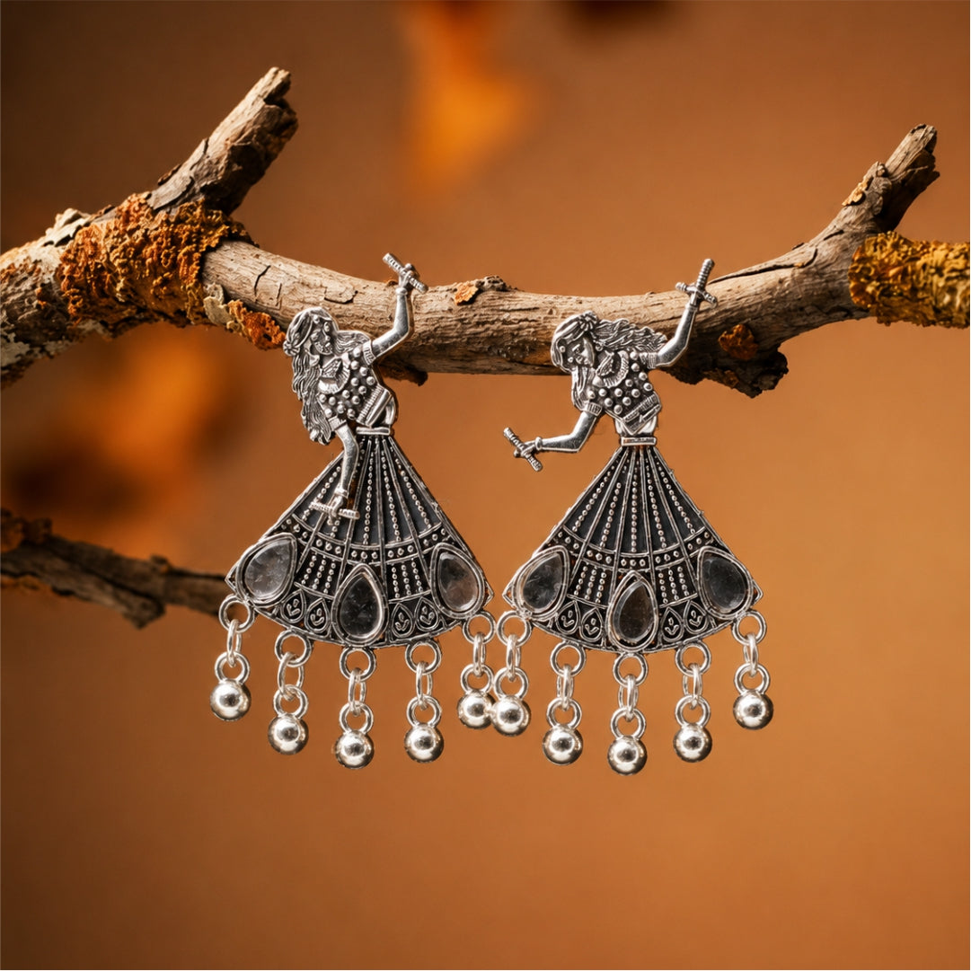 Dandiya Girl Oxidised Earrings