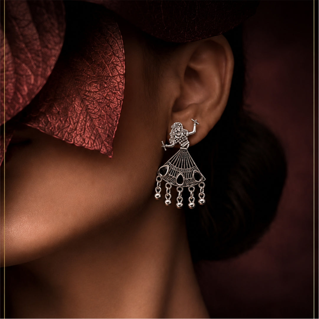 Dandiya Girl Oxidised Earrings