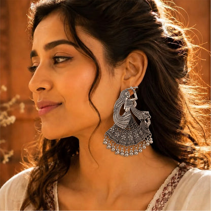 Garba Oxidised Couple Earrings
