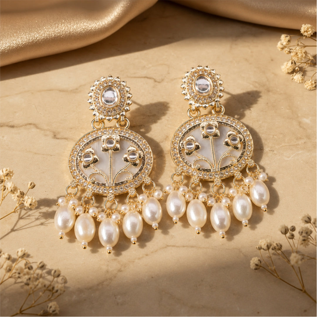 Aurelia Floral Pearl Earrings