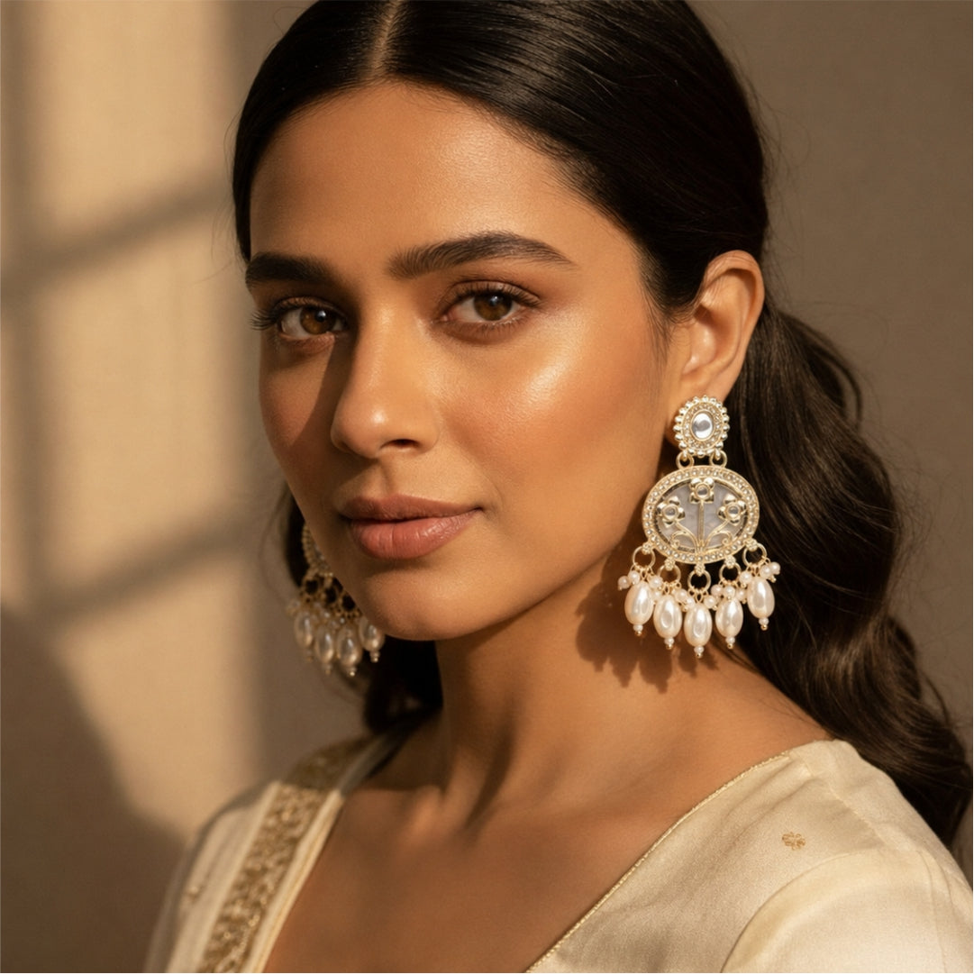 Aurelia Floral Pearl Earrings
