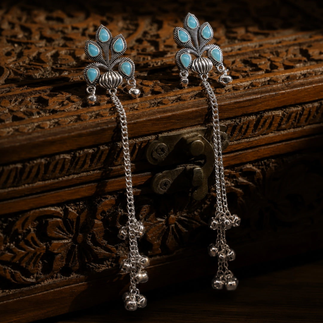 Mayura Cascade Oxidised Earrings