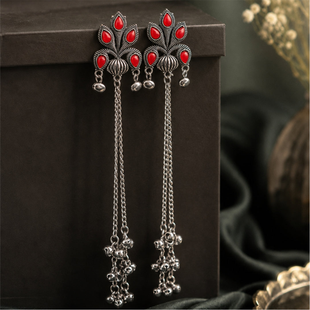 Mayura Cascade Oxidised Earrings