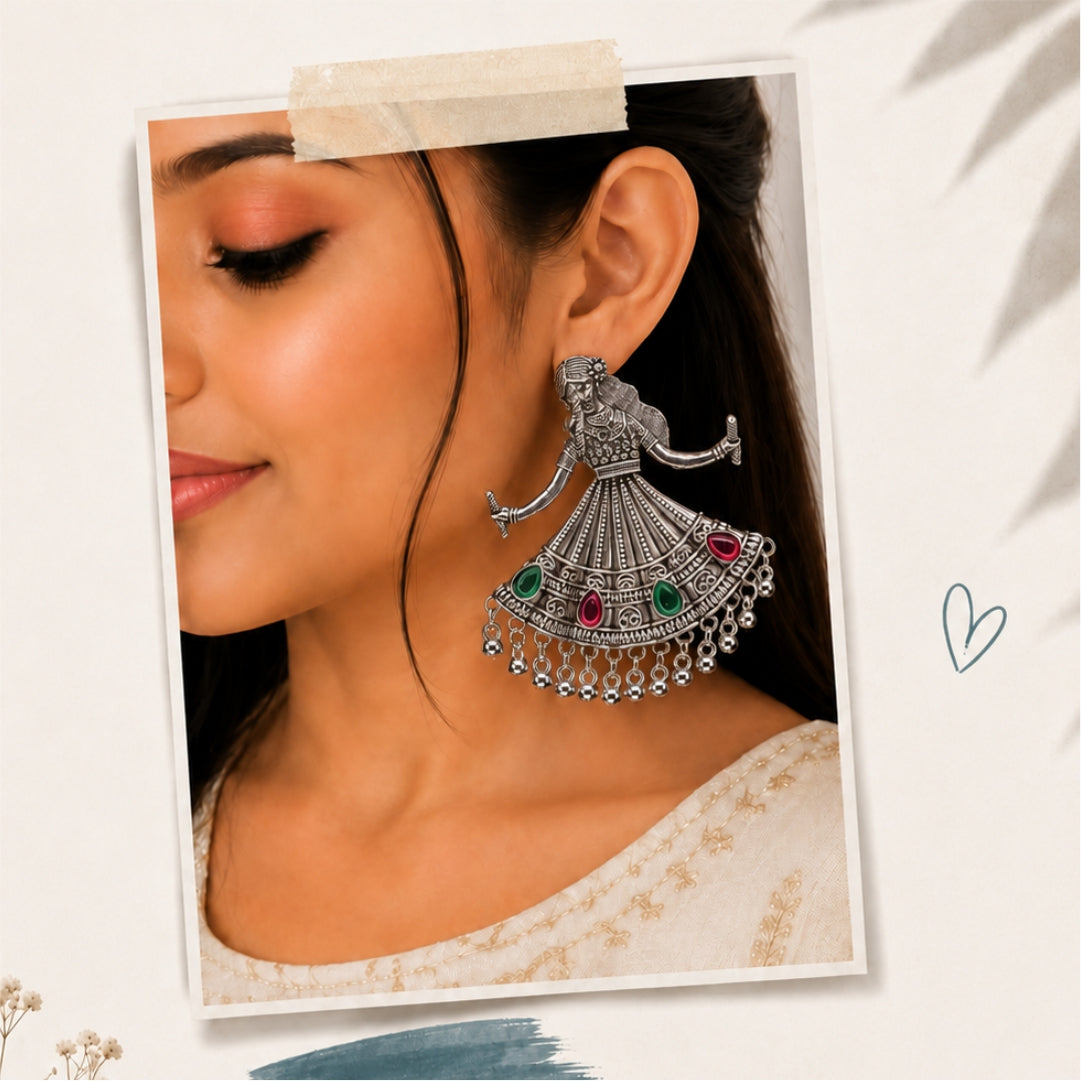 Raas Rani Oxidised Earrings