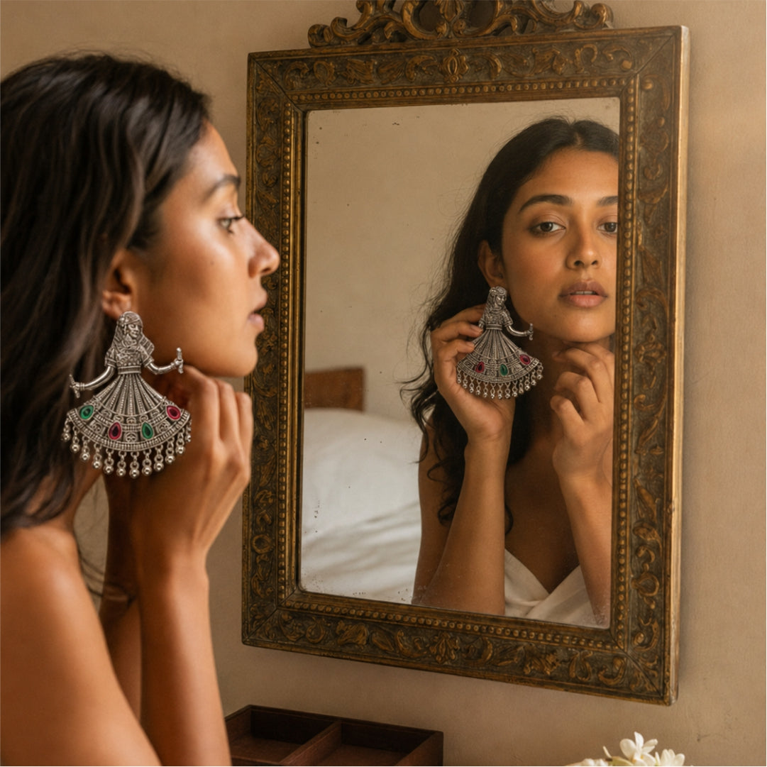 Raas Rani Oxidised Earrings