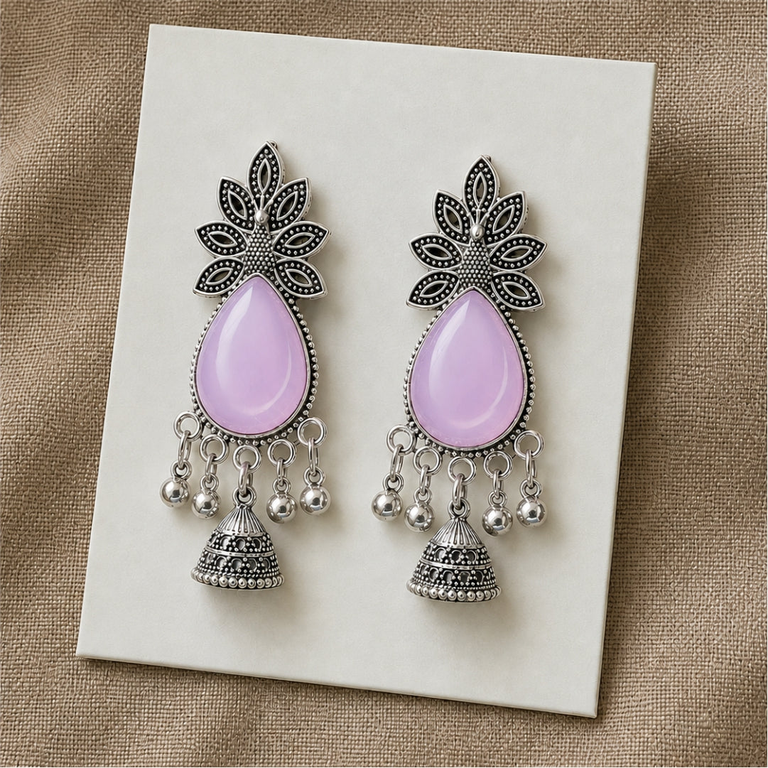 Aveline Teardrop Oxidised Earrings