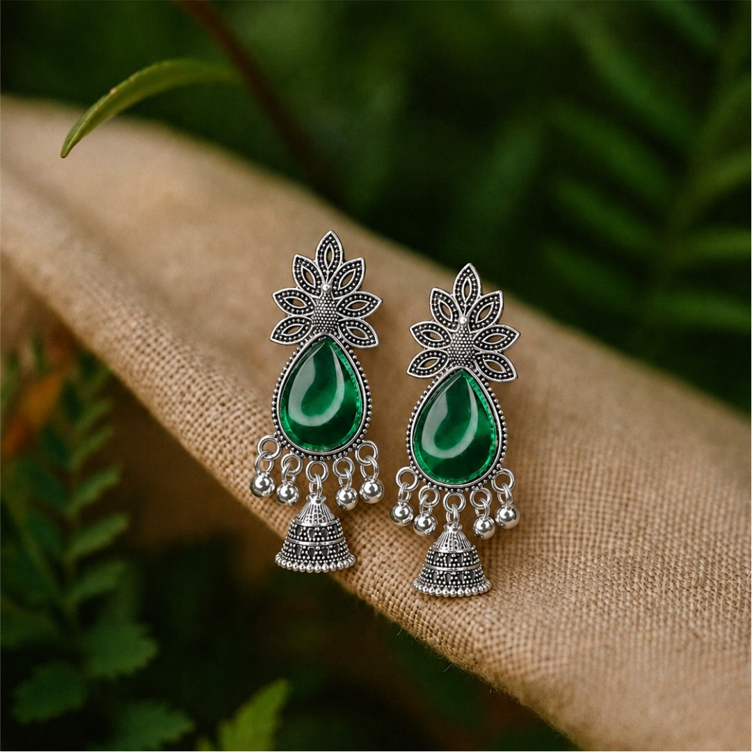 Aveline Teardrop Oxidised Earrings