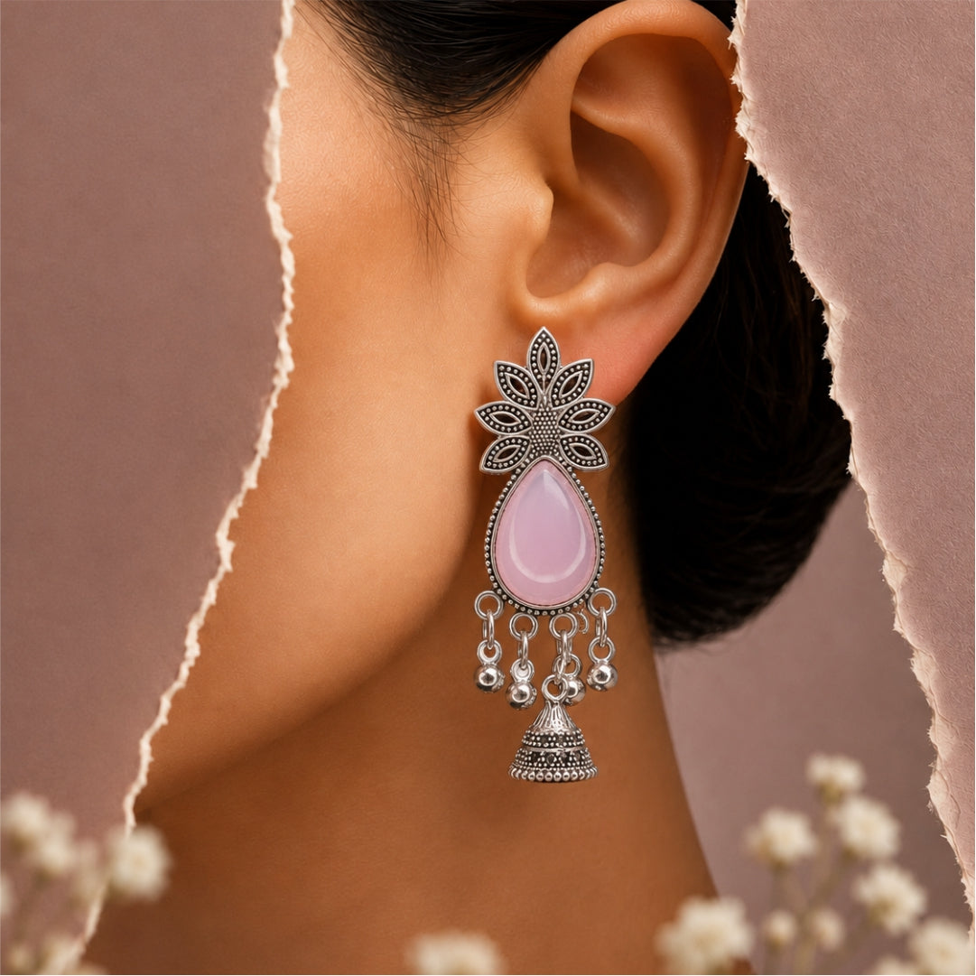 Aveline Teardrop Oxidised Earrings