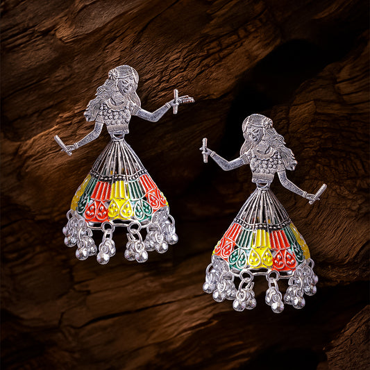 Viral Dandiya Doll with Frock Earrings